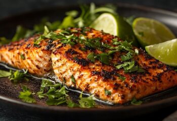 Blackened Salmon with Dill & Avocado Crema