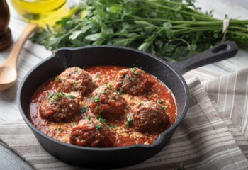 Meatballs with Orzo & Marinara